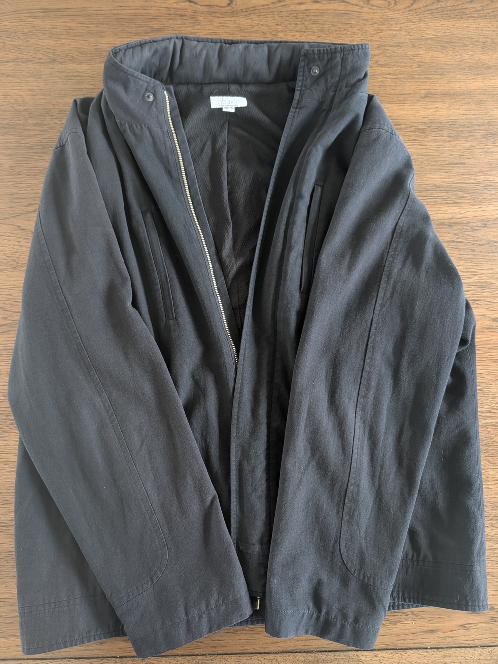 Obakki Men's Black Lightweight Shirt Jacket